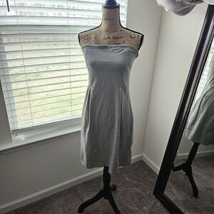 Preloved Old Navy Light Gray Strapless Knit Dress